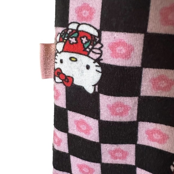 Hello Kitty x NGOrder Checkerboard Bodycon Dress Black Pink Size US 6 - Picture 9 of 9